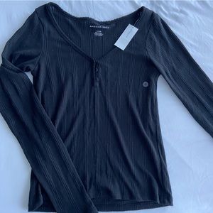 Black long sleeve top